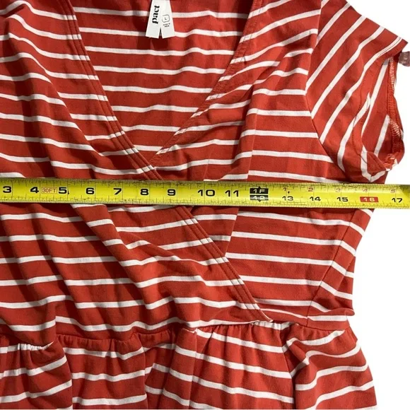 Pact Organic Fit & Flare Striped Crossover Dress - Picture 7 of 8